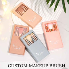 Personalized Engraved Makeup Brush Set – Customizable Beauty Essentials for Flawless Application