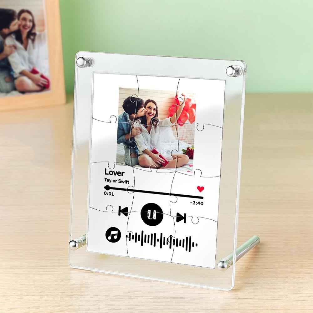 Custom Puzzle Plaque With Photo Music Photo Puzzle Plaque