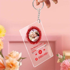 Custom Photo Can't Stop Love Scannable Music Code Music Plaque Night Light Personalized Acrylic Photo Gift For Mom