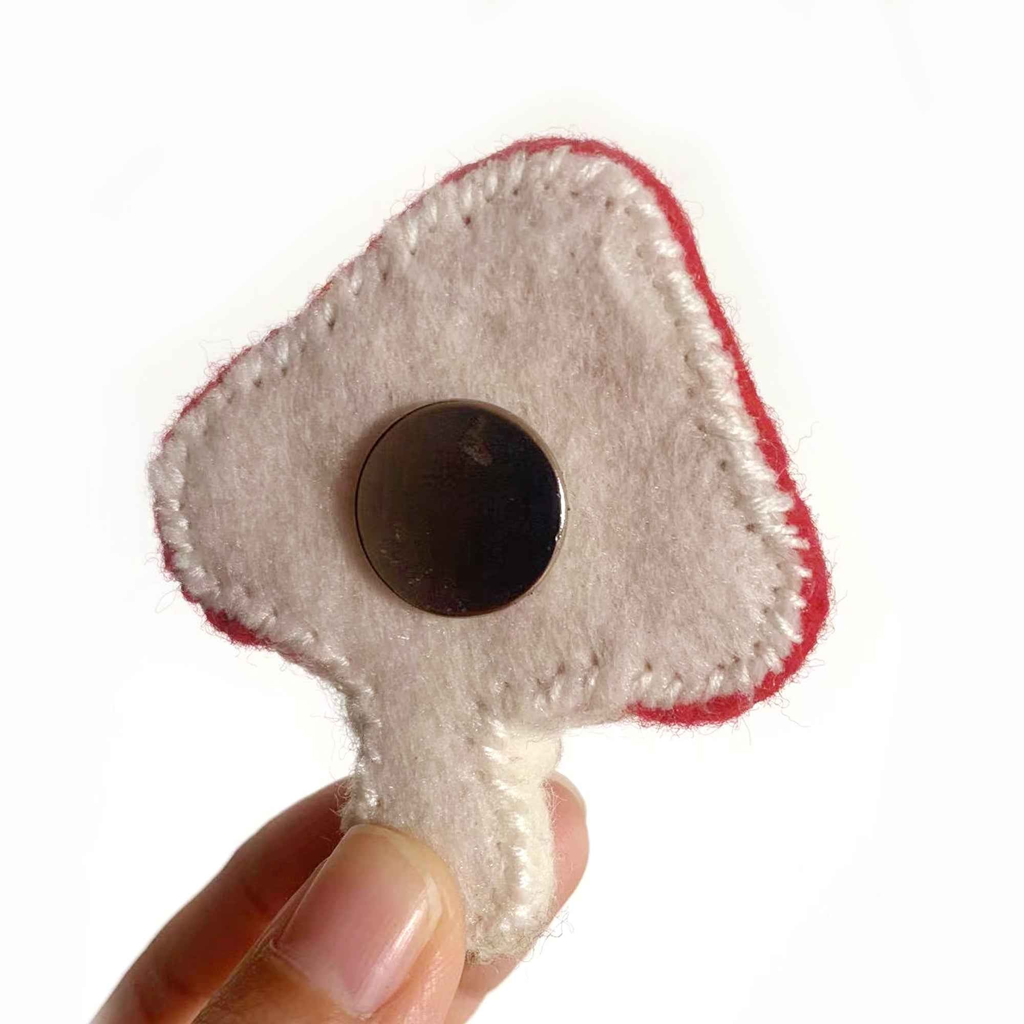 Whimsical Mushroom Fridge Magnets - Handcrafted Felt Decor