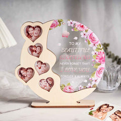 Custom Wood Acrylic Plaque Personalized Moon Wooden Plaque For Favorite People