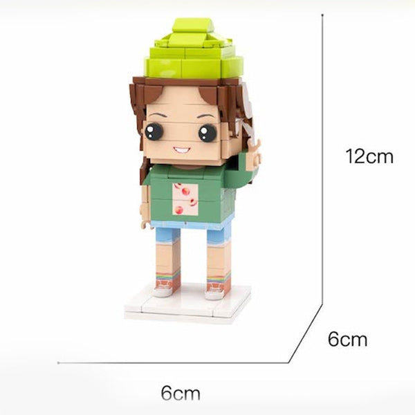 Custom Full Body Brick Figure - Personalised Building Block Toy for Birthday Gifts