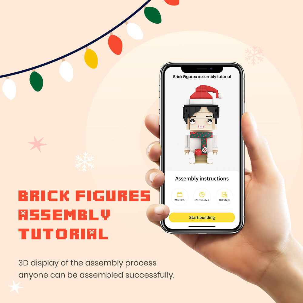 Mother's Day Gifts Customizable Fully Body 2 People Custom Brick Figures