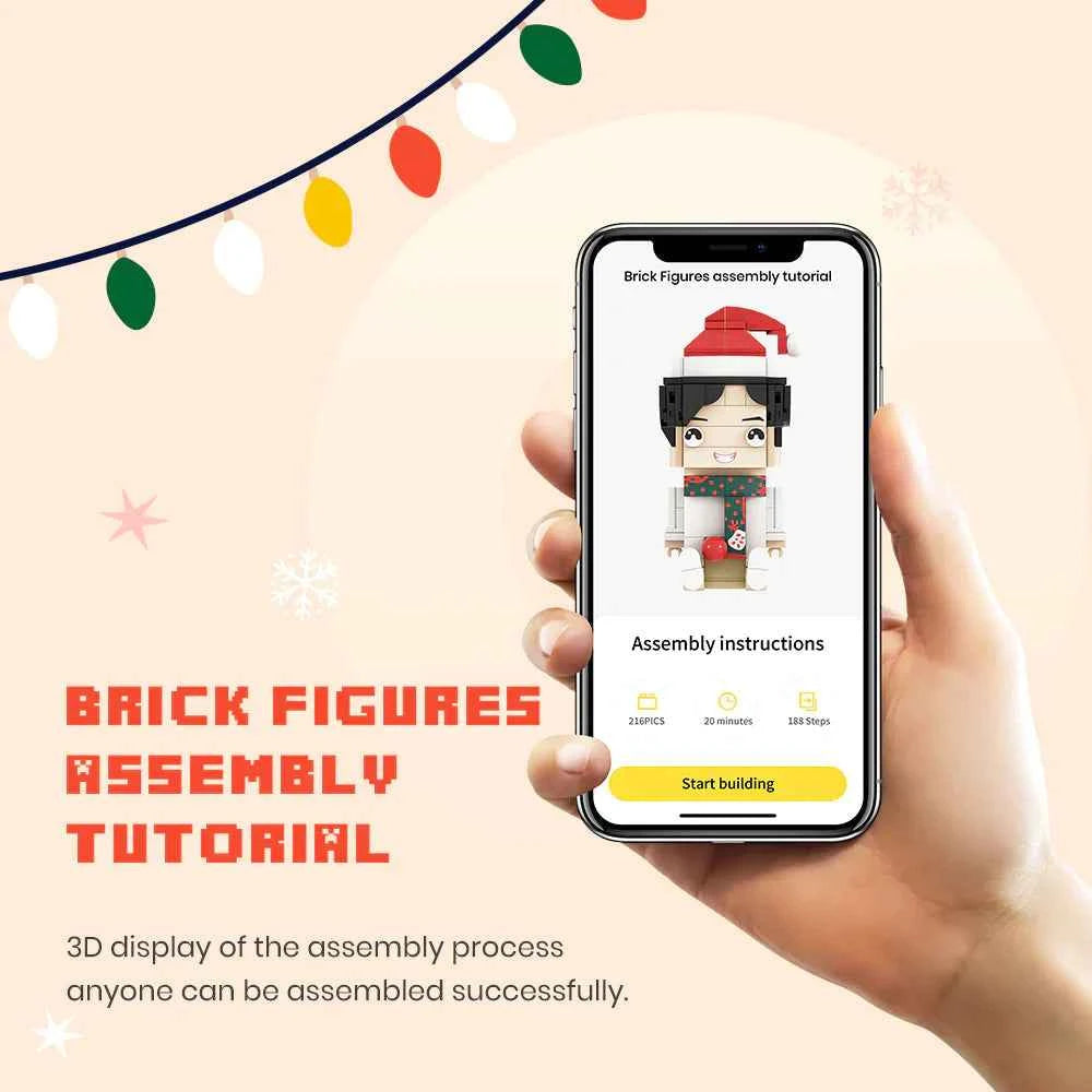 Custom Dragon-Li Brick Figures Fully Body Customizable 1 Cat Photo Small Particle Block Customized Cat Only