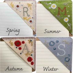 Personalized Bookmark with Initial Custom Embroidered Bookmark Gift for Book Lovers