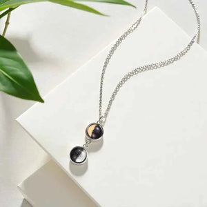 Custom Double Moon Phase Necklace Luminous Necklace Gift for Her