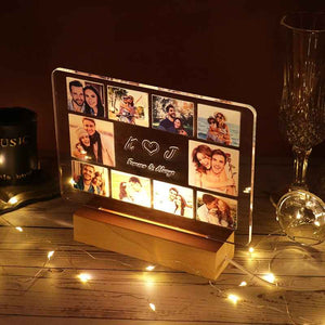Custom Commemorative Collage Photo Light Personalized Gift For Her