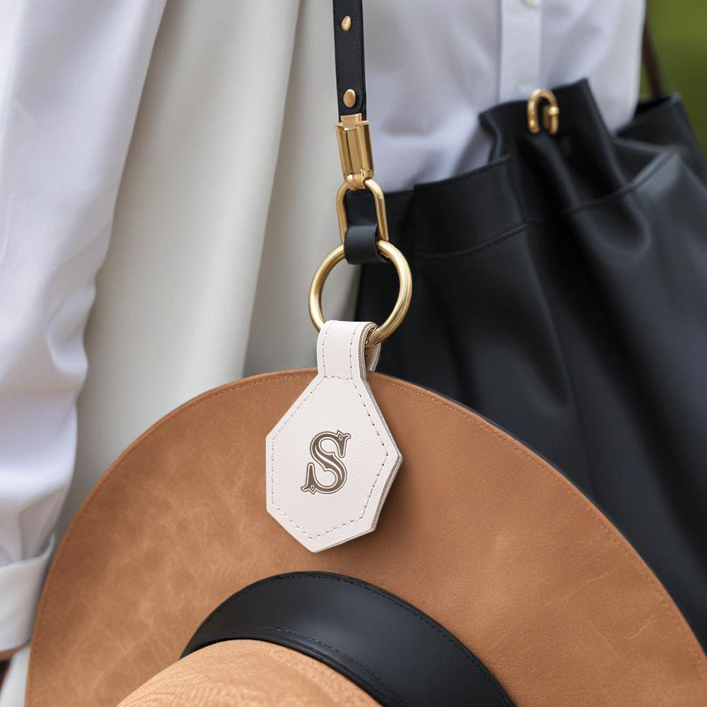 Multiple-angle views of PU leather magnetic hat clip showing refined finish and strong magnetic plates — durable travel hat holder