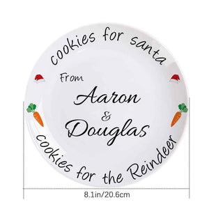 Personalised Party Tableware Custom Name Round Ceramic Dinner Plate Christmas Gifts For Family