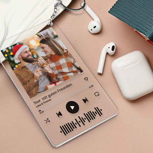 Personalized Acrylic Album Cover Keychain Music Code Key Chian - 4*6.37cm