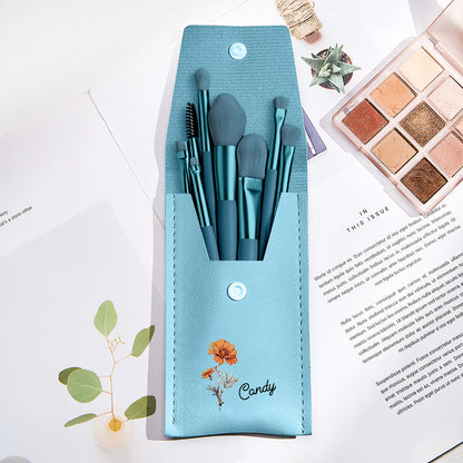 Personalised Engraved Birth Flower Makeup Brush Set | Wedding & Bridesmaid Gift