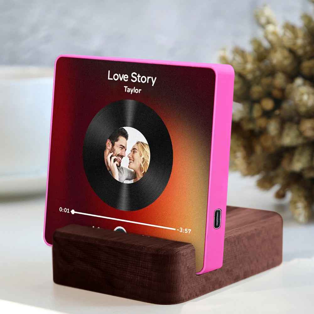 Black Walnut Wooden Phone Stand with Single Slot