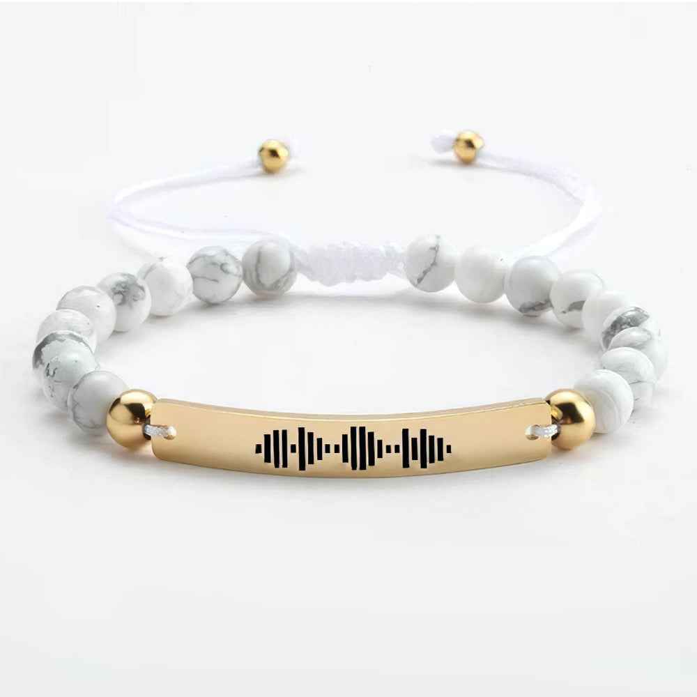 Custom Scannable Music Code Bracelet with Beads