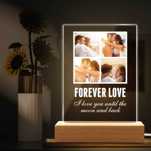 Custom Photo Plaque Wooden Stand Night Light(5.9in x 7.7in), Personalized Photo Strip, Best Friend Gifts