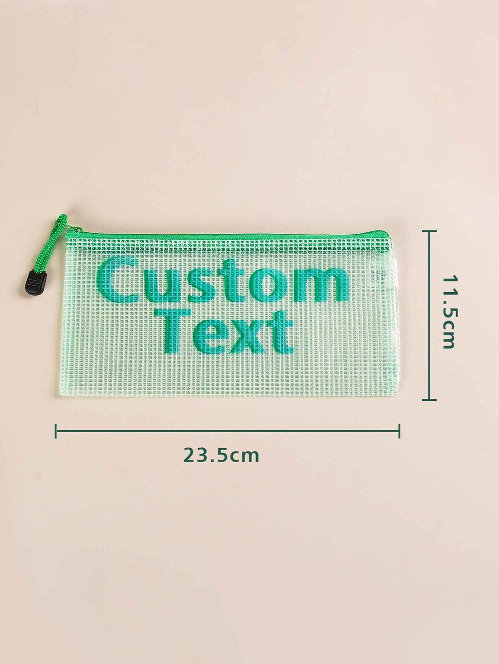 Personalized Wedding Stationery Zipper Bag - Custom Text Design