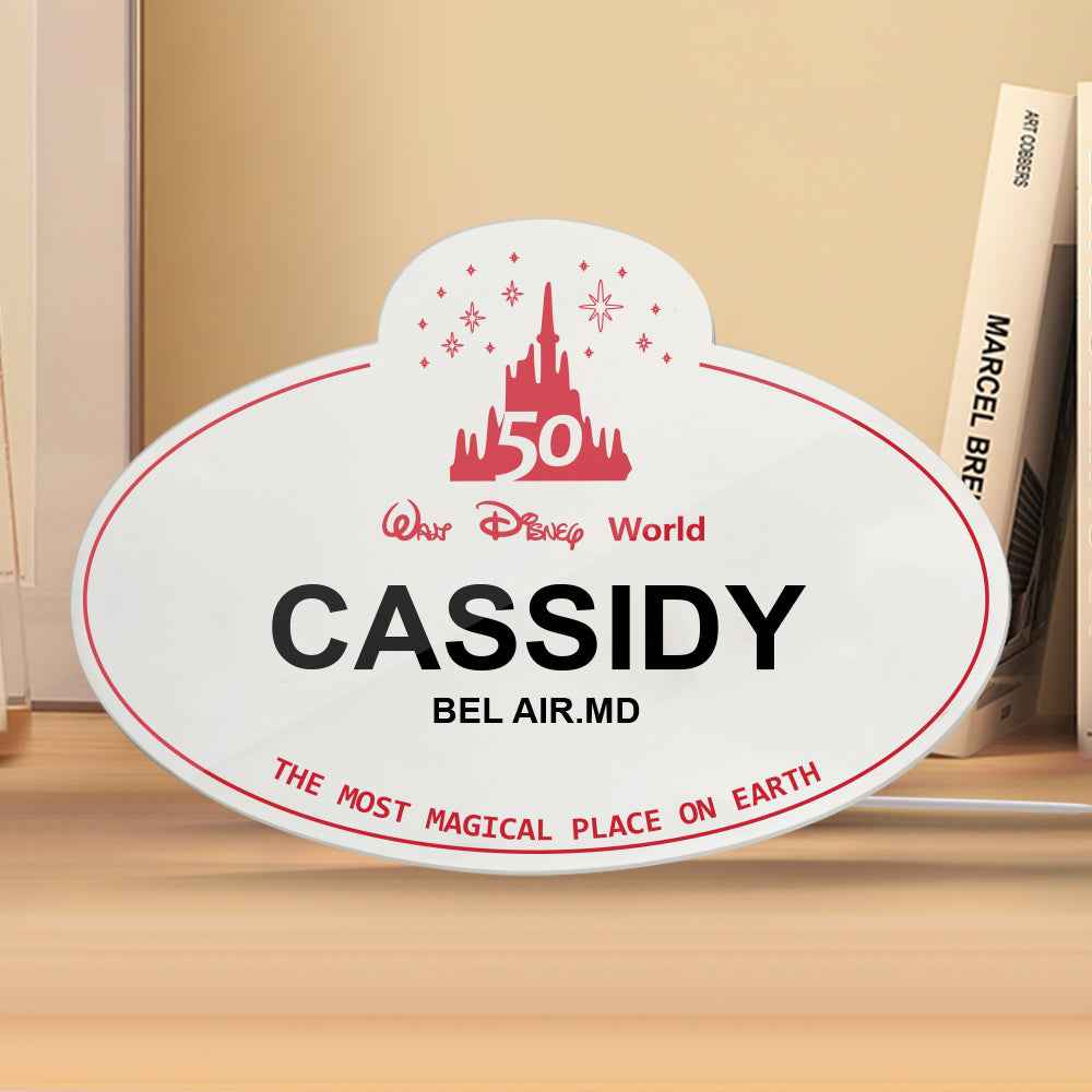 Custom Disney decorative lights Personalized Engraved Names Any Location Christmas Gift Home Decor