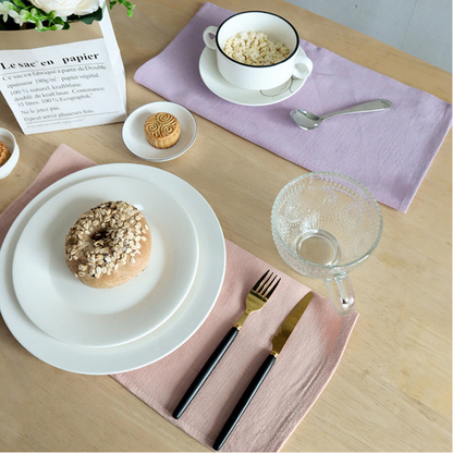 Personalised Linen Wedding Tea Towel & Napkin Set - 40cm x 40cm Cotton