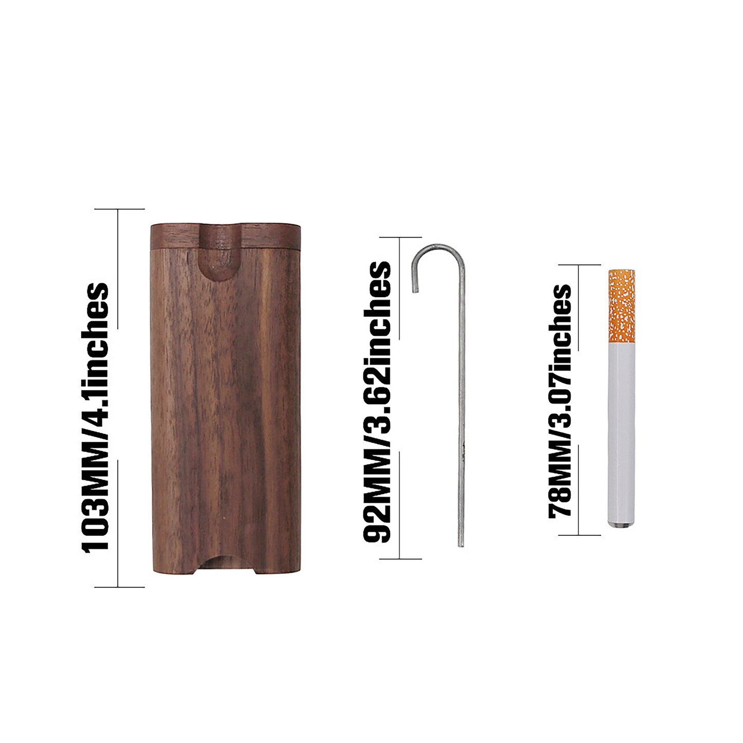 Personalised Wooden Dugout Box with One Hitter & Cleaning Tool | Custom Name Gift