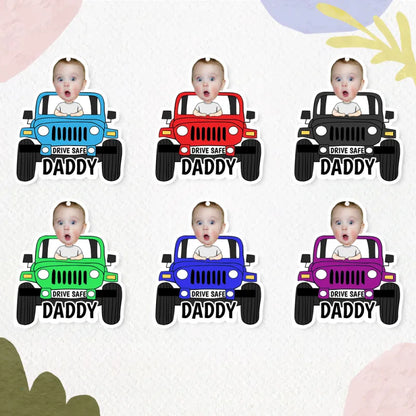 Gift-ready personalised car air freshener in felt, ideal for Father’s Day.