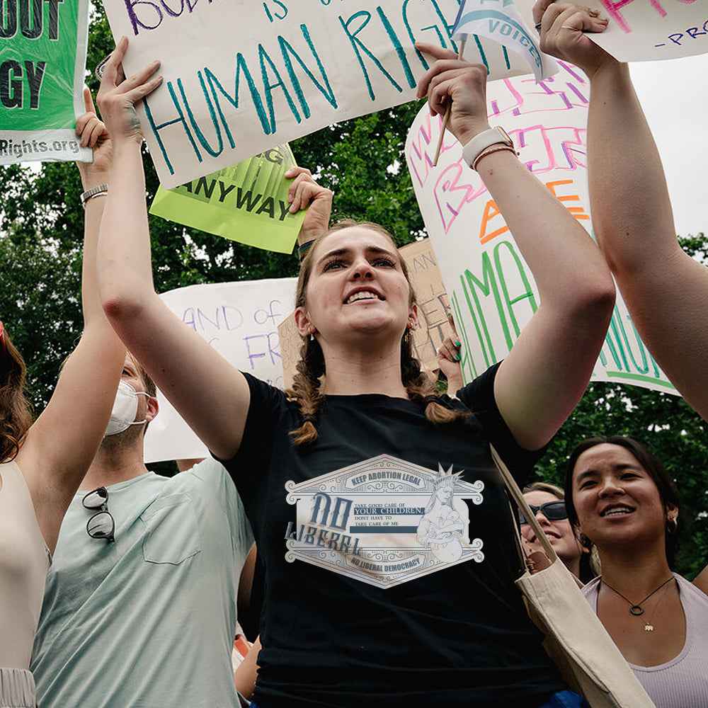 Custom T-Shirts for Women Engraved Name Liberty will be busy taking care of children Feminist T-shirt Gifts for Her