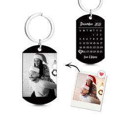 Father's Day Gifts Custom Keychain Photo Calendar Keychain Tag Keychain Personal custom gift