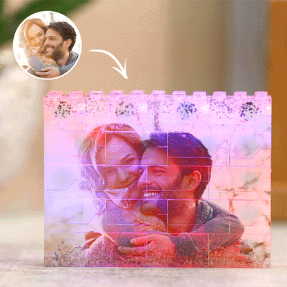 Lego Photo Brick Custom LED Light Building Brick - Personalised Light Up Photo Frame - PhotoOnGifts