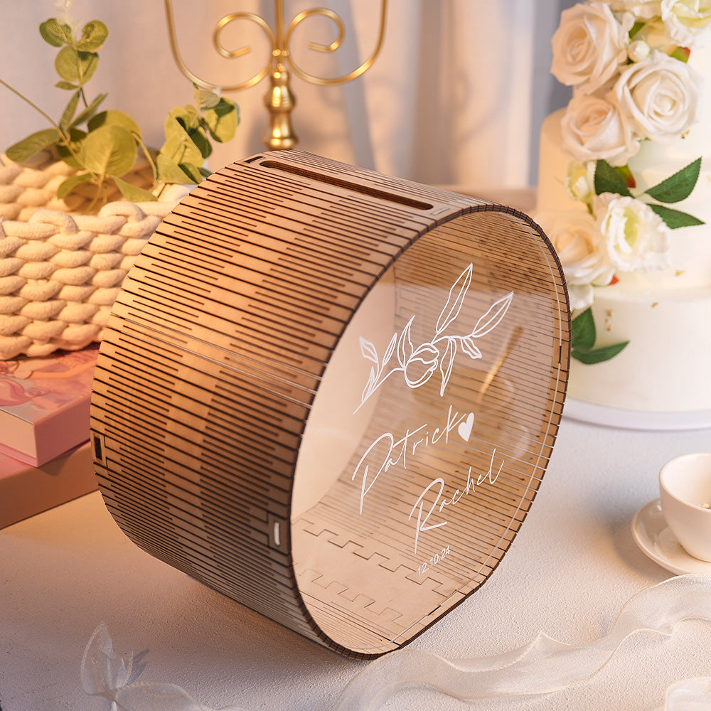 Personalised Wedding Memory Box | Keepsake Card & Gift Box for Couples