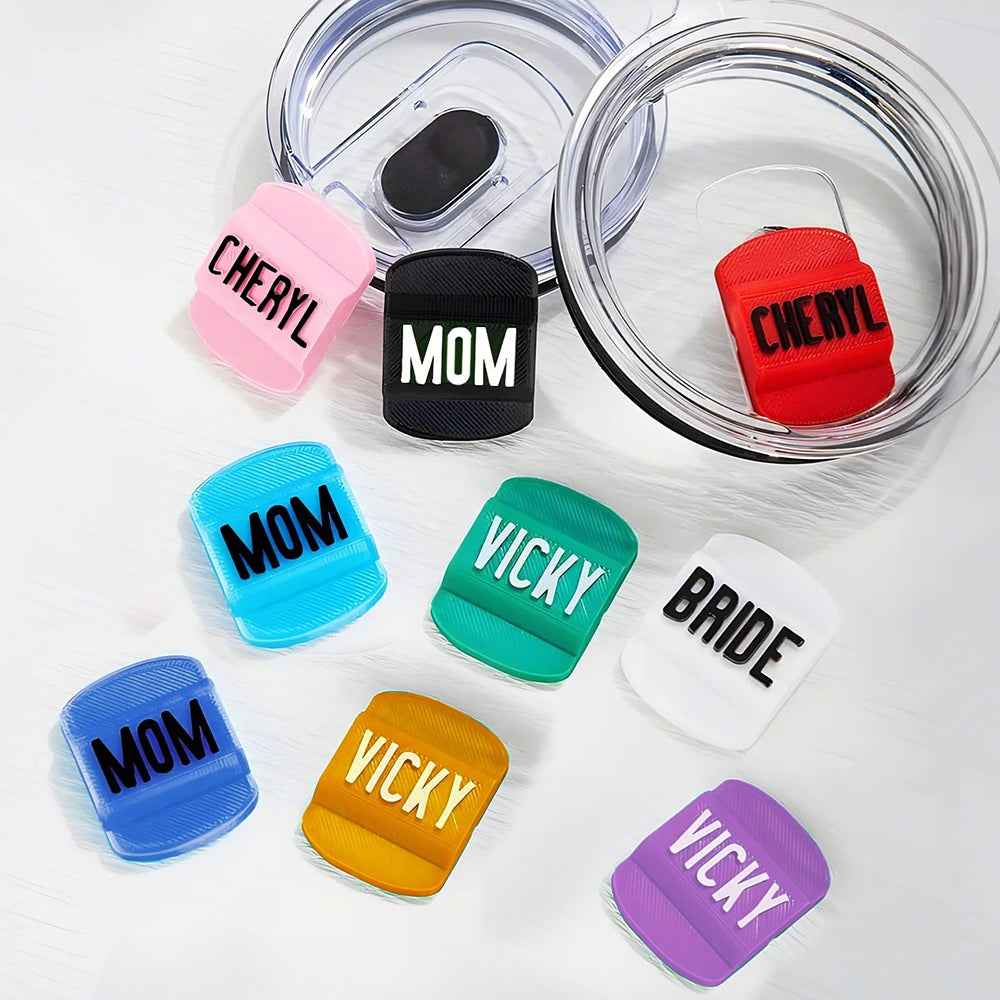 Personalized Name 3D Printed Slider Lid Top Replacement for Stanley Yeti Rambler Tumbler