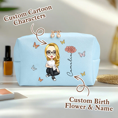 Gift-ready packaging for personalised birth flower make-up bag — premium presentation box perfect as a gift for her