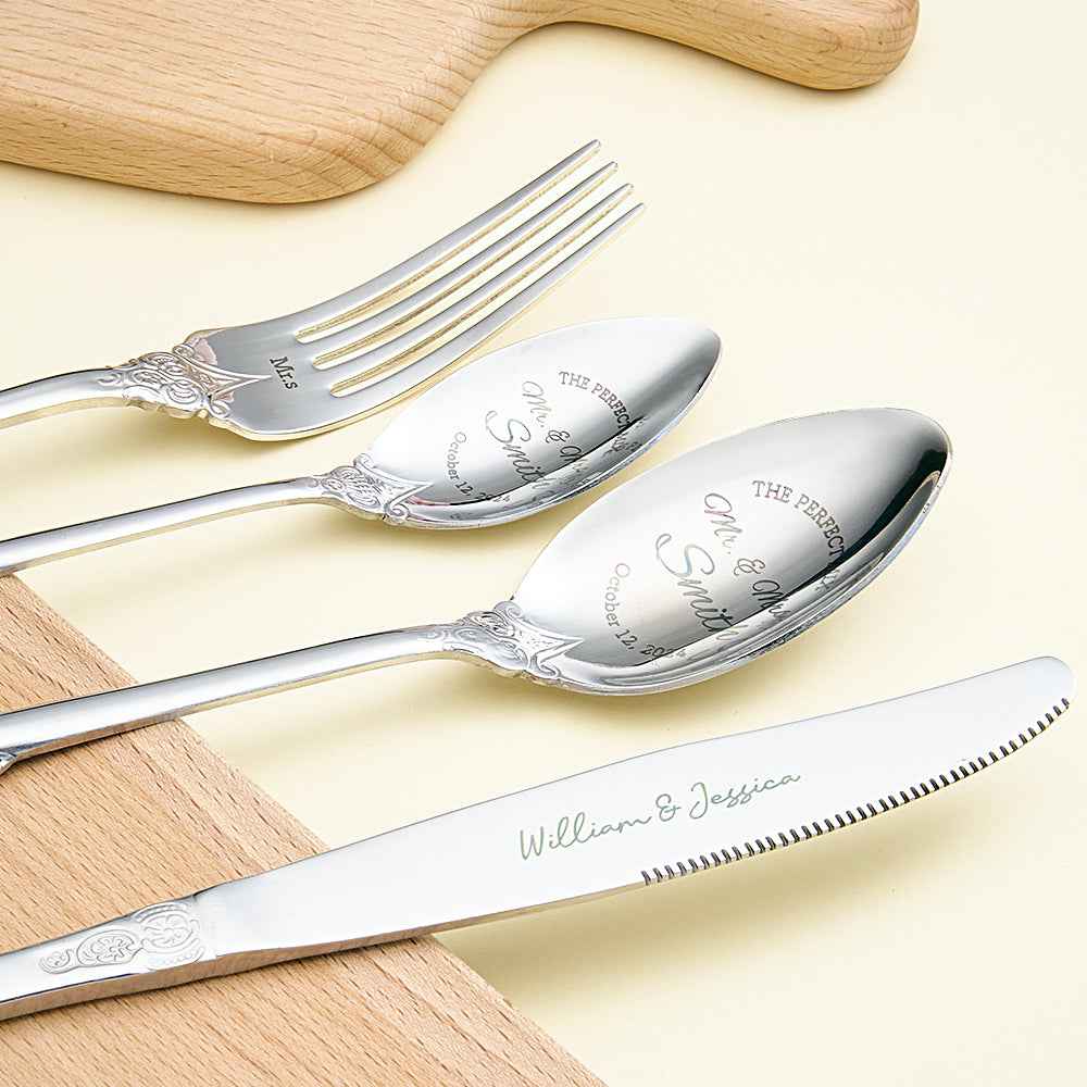 Personalized Wedding Tableware Mr & Mrs Wedding Forks Wedding Gifts