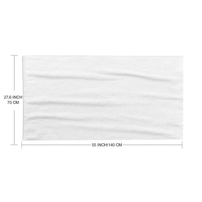 Close-up of personalised gradient towel fabric showing soft 80% polyester/20% nylon texture and vivid custom name print — perfect custom name towel