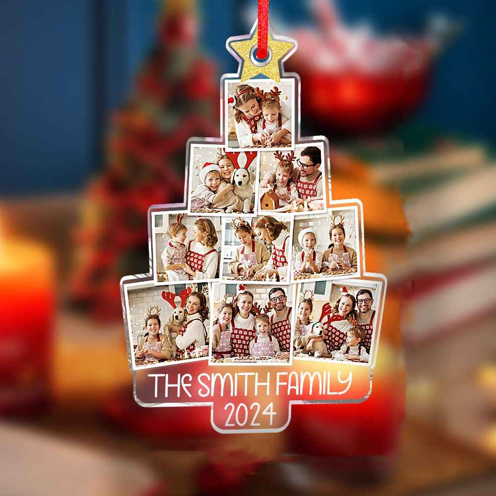 Personalized Photo Christmas Tree Ornament Custom Ornament Christmas Gift for Family