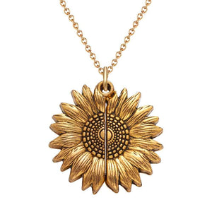 Custom Photo Necklaces Sunflower Locket Necklace