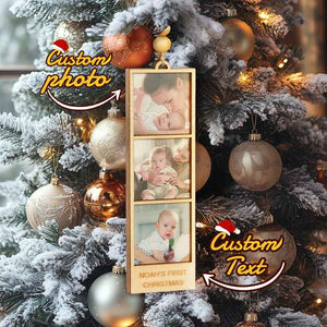 Personalized Photo Christmas Ornament Wooden Frame Ornament for Christmas Gifts