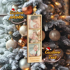 Personalized Photo Christmas Ornament Wooden Frame Ornament for Christmas Gifts