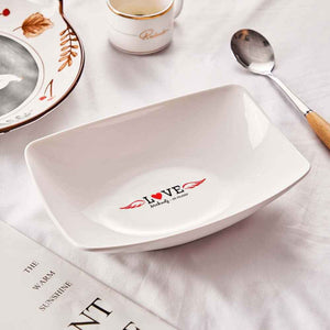 Custom Name Platters LOVE Heart Personalized Engraved Tableware Plate