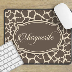 Customised Name Desk Mouse Mat Leopard Print Mouse Pads For Office