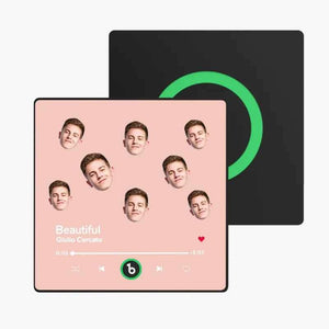 FridgeBeats Framed Custom Music Fridge Magnet Custom Face Colorful Album Fridge Magnet Music Wall Photo Sticker Gift for Couple