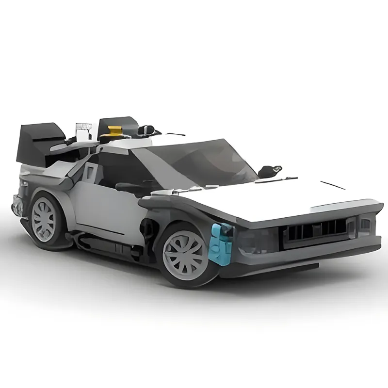 Back to the Future Time Machine DeLorean (MOC58776) | Creative Building Blocks | Brick Figures Gift