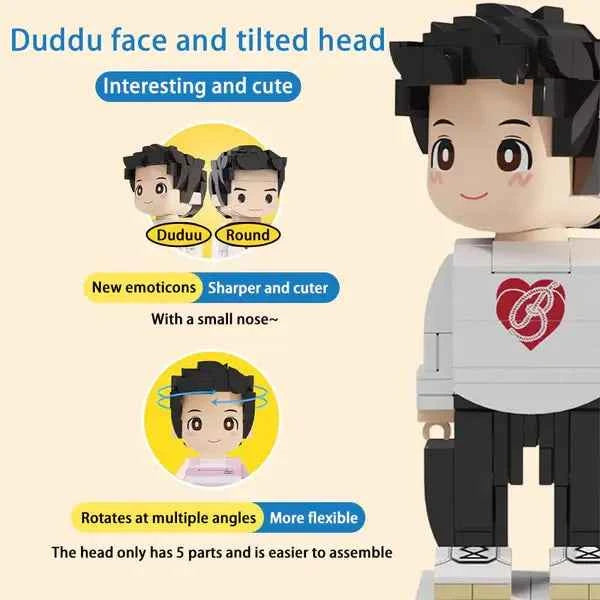 Full Body Customizable 1 Person Brick Figure Custom Photo Brick Figure Graduation Gift