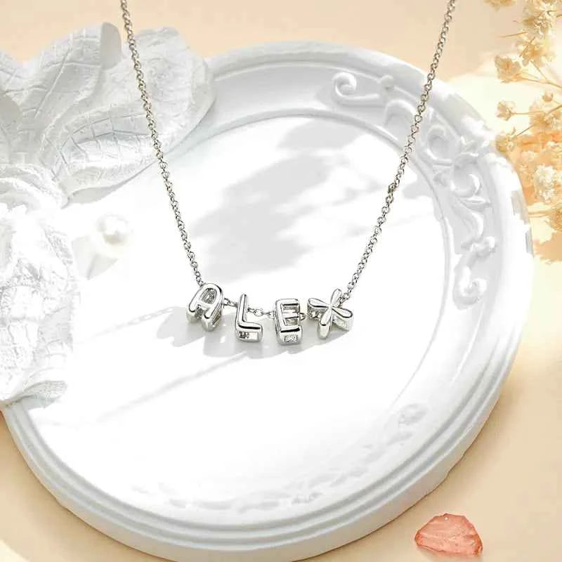 Personalized 3D Bubble Letters Name Necklace Fantastic Gift for All Your Loved Ones