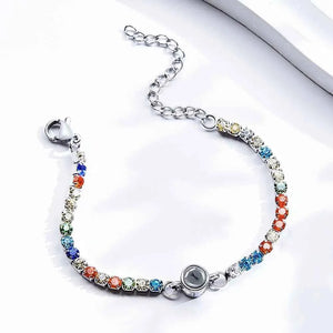 Custom Photo Projection Bracelet Fashionable All Diamonds Bracelet Gifts For Her