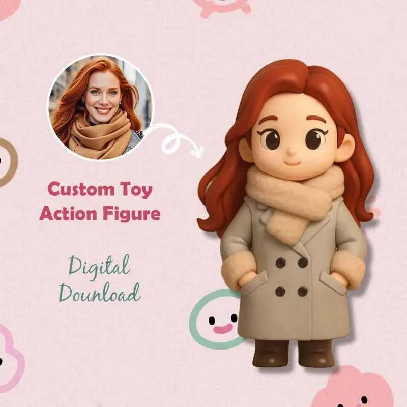 Custom 1 Person 3D Mini Figure From Your Photo Personalized Toy Figure Gifts For Kids