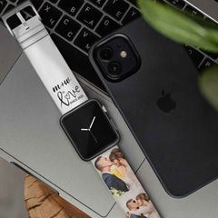 Custom Collage Photo Apple Watch Bands Silicone Wristband Strap For Anniversary Gift