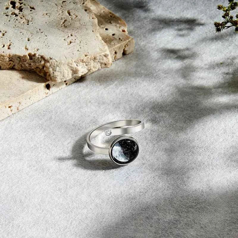Custom Moon Phase Ring Luminous Ring Gift for Her Birthday Gift Valentines Gift Anniversary Gift
