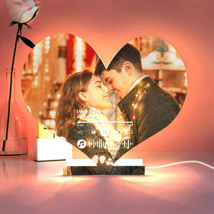 Personalized Music Code Photo Heart-shaped Light Gift for Lover