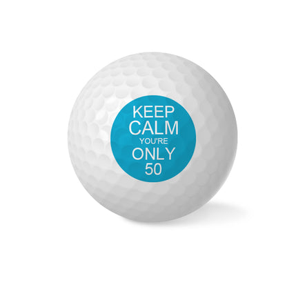 Selection of personalised golf balls showing multiple styles and custom text options — perfect custom birthday golf ball gifts for dad or husband