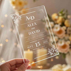 Personalized Acrylic Wedding Invitation Party Invitations