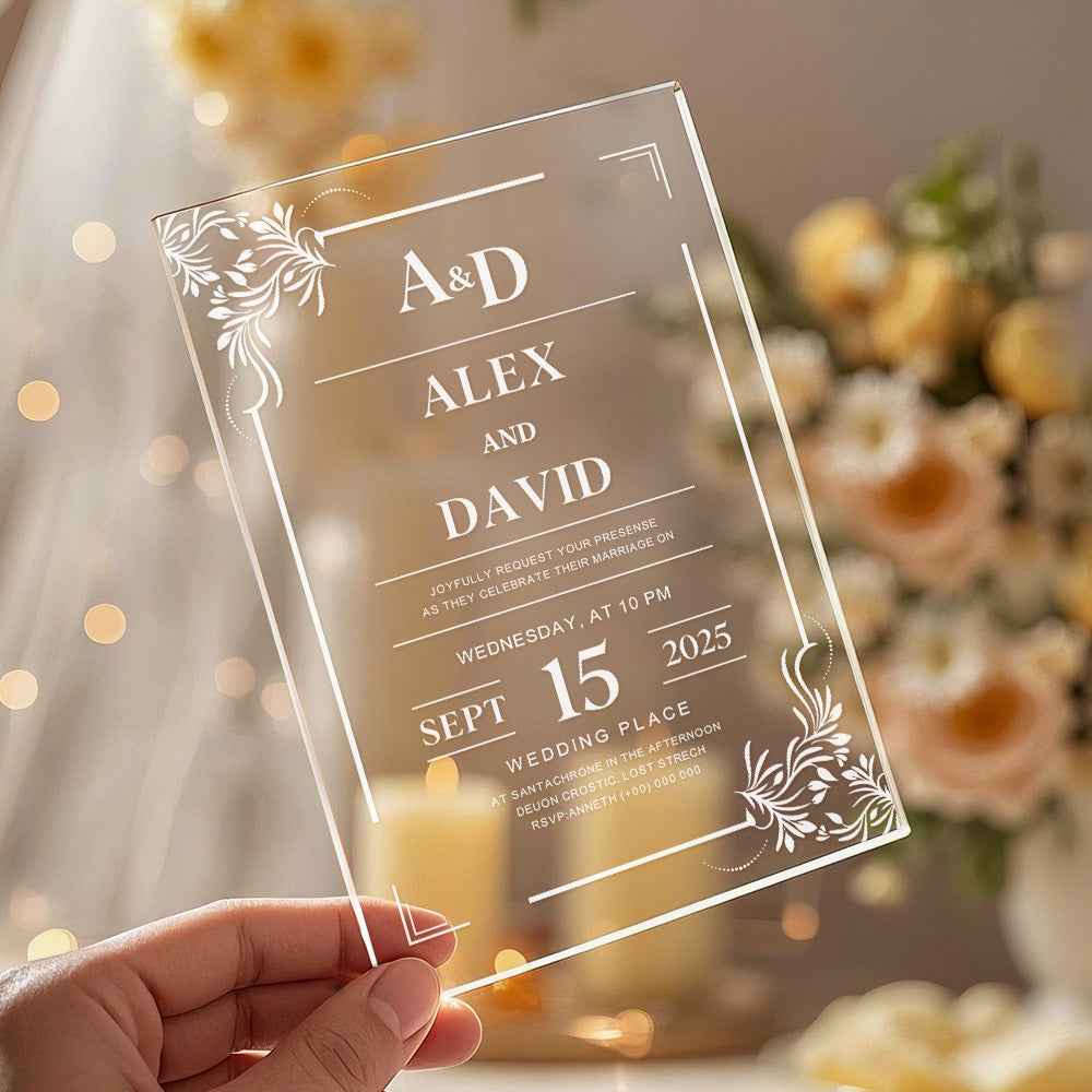 Personalized Acrylic Wedding Invitation Party Invitations