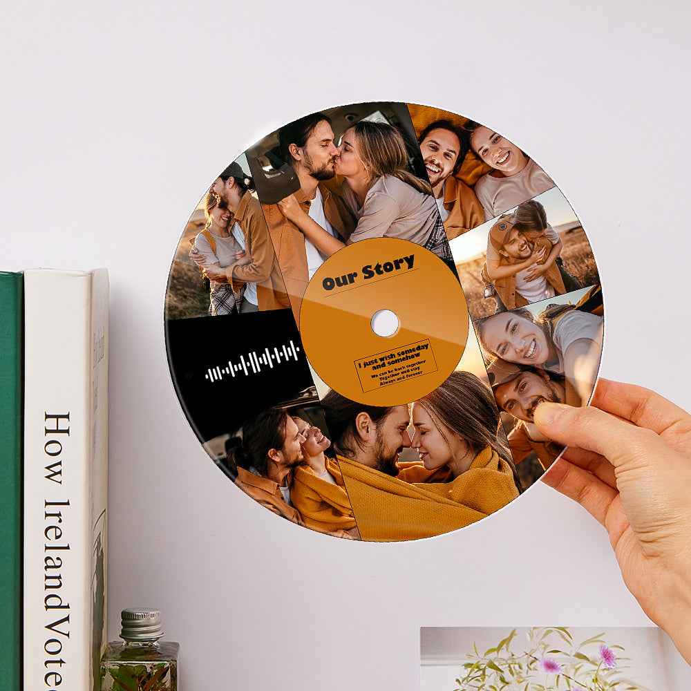 Custom Scannable Music Acrylic Photo Record Plaque 20*20cm